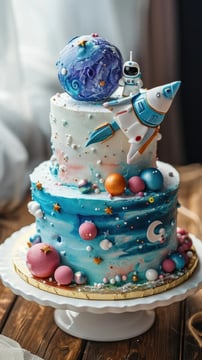 Celestial-Themed Baby Shower Cakes