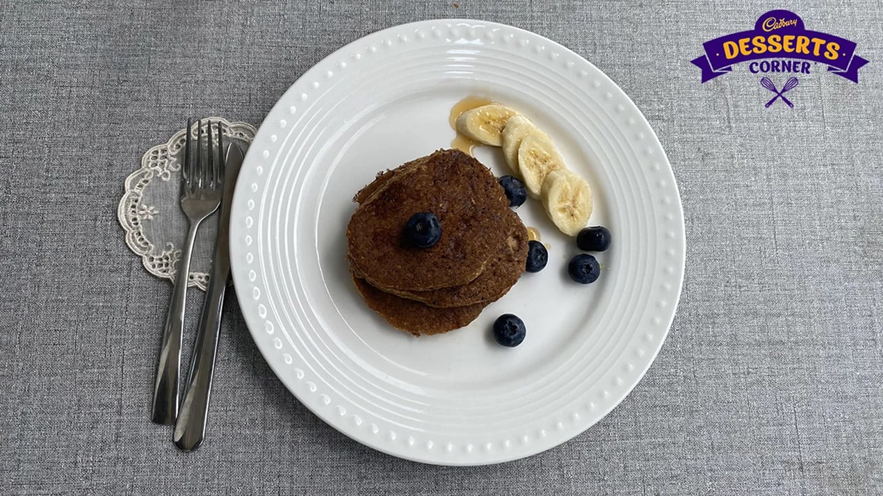 Fluffy Oats Cocoa Pancakes Recipe